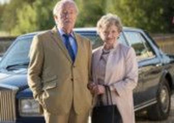 WARNING: Embargoed for publication until: 27/01/2015 - Programme Name: The Casual Vacancy - TX: n/a - Episode: Generics (No. 1) - Picture Shows: (L-R) Howard Mollison (MICHAEL GAMBON), Shirley Mollison (JULIA MCKENZIE) - (C) Bronte Film and Television Ltd 2014 - Photographer: Steffan Hill