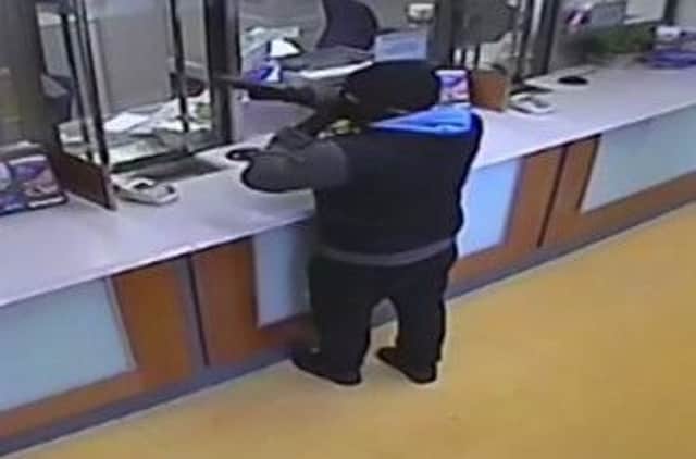 A masked gunman robbed the Matlock branck of Royal Bank of Scotland