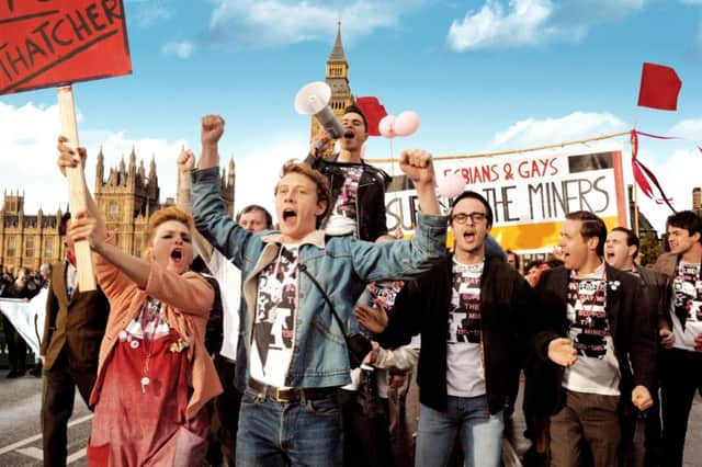 Pride with AYE MARSAY (Steph), GEORGE MACKAY (Joe), BEN SCHNETZER (Mark), JOSEPH GILGUN (Mike) and PADDY CONSIDINE (Dai). See PA Feature DVD DVD Reviews. Picture credit should read: PA Photo/Twentieth Century Fox Home Entertainment. WARNING: This picture must only be used to accompany PA Feature DVD DVD Reviews.