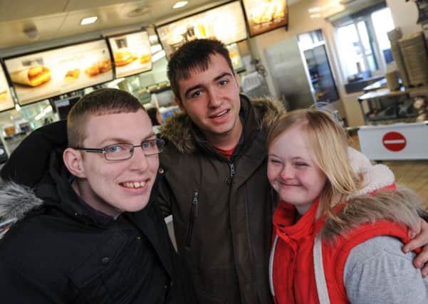 Children from Alfreton Park School visited McDonalds last week for a treat when an anonymous man handed the drive through staff member £40 to pay for the children's meals. Owen Salmon 17, Corey Brown 18 and Chloe Renshaw 16 visit the store again to thank the man.