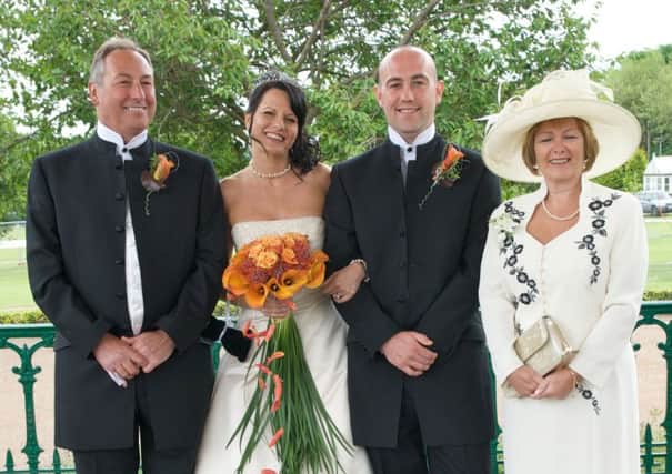 Pictured are Steven Rollet's parents David and Barbara Rollett with Nicola Rollett and her husband Steven Rollet who has passed away in a snowboarding incident. Picture courtesy of John Pashley, West Bar Photography.