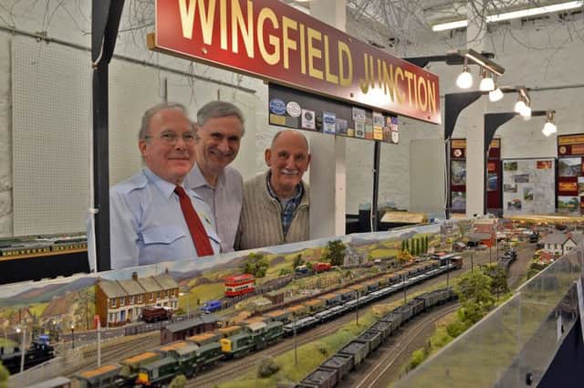 Cromford Mill played host to the Chesterfield Railway Modellers model railway exhibition in aid of Sheffield and Chesterfield Special Care Baby Units. Pictured are from left David Down, Ken Davis and Darrell Clark