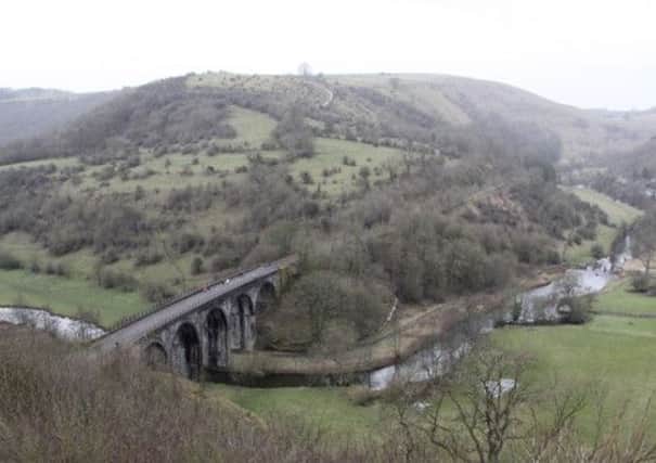 Looking out of Monsal Dale and the Monsal trail