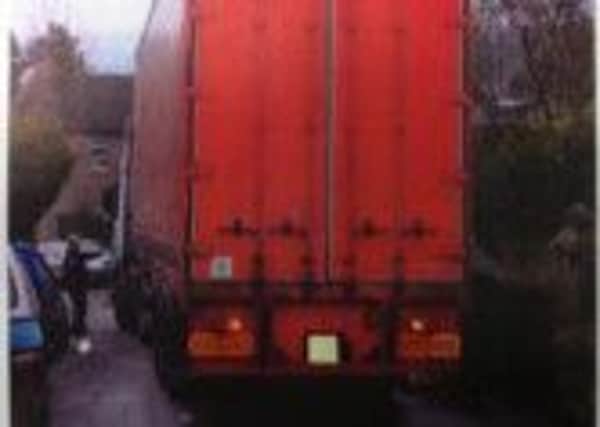 Pictured is a heavy goods vehicle which was illegally driven through Winster by Kevin Goodman, of Lorton, Riverside, Tamworth, because it exceeded allowed weight limits in the village.