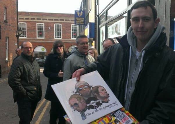 First in the queue: Glenn Turner from Clowne who was first in the queue at Tallbird Records, Chesterfield, to snap up vinyl releases on Record Store Day