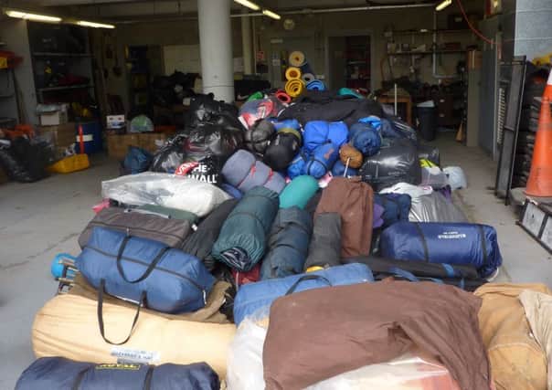 Hundreds donated gear to the appeal for clothes and equipment.