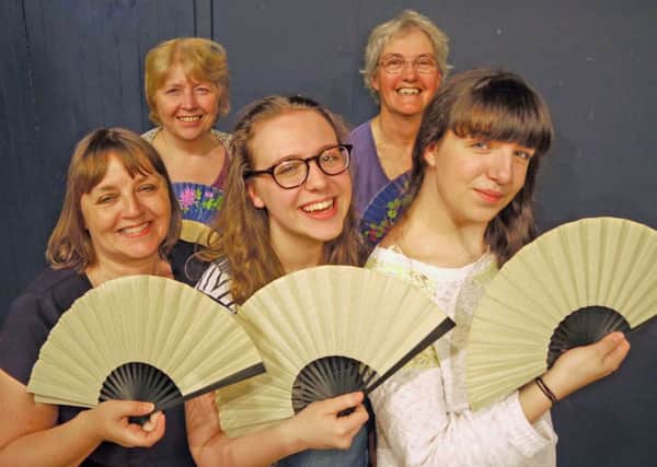 Matlock Gilbert and Sullivan Society present The Mikado. Pictured are Susan Devaney, Liddy Buswell and Lizzy Blades, left to right on front row, with Melanie Gilbert and Angela Robinson, back row.