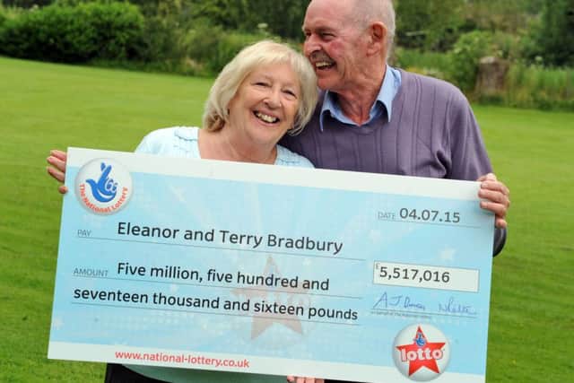 Terry and Ann Bradbury from Buxton who have won £5,517,016 on the National Lottery.