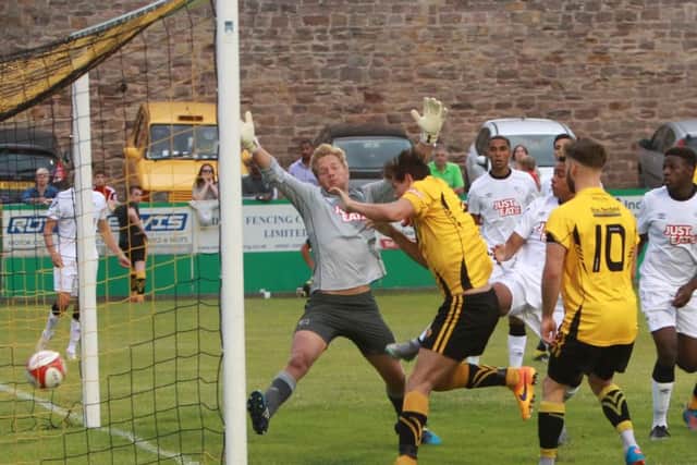 Match action from Belper's draw with Derby County U21. Pic by Tim Harrison