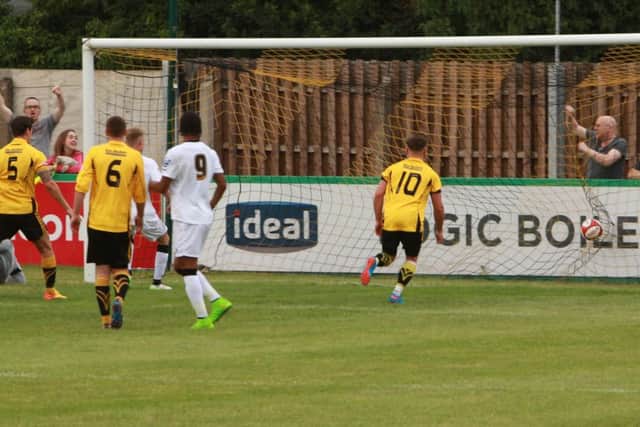 Match action from Belper's draw with Derby County U21. Pic by Tim Harrison