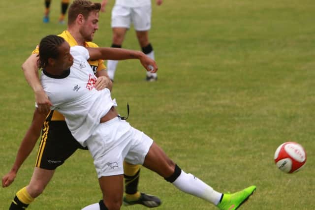 Match action from Belper's draw with Derby County U21. Pic by Tim Harrison