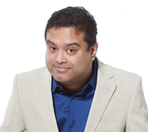 Paul Sinha performing at The Fishpond, Matlock Bath, on July 29, and Chesterfield's Winding Wheel on July 30.