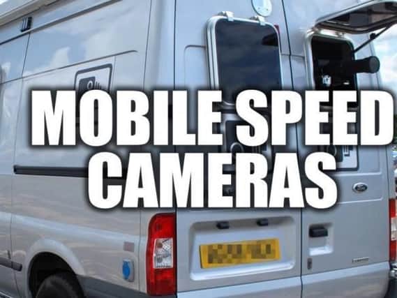 Mobile speed camera locations.