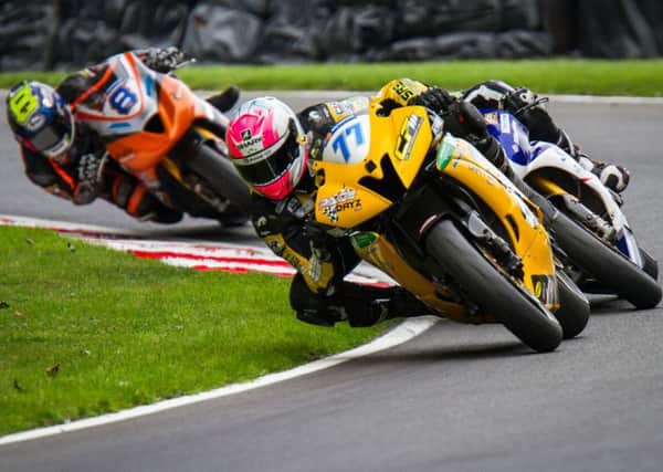 RYDE IN THE PARK -- Kyle Ryde leads the pack in Sunday's feature race at Cadwell Park. (PHOTO BY: Polarity Photography).