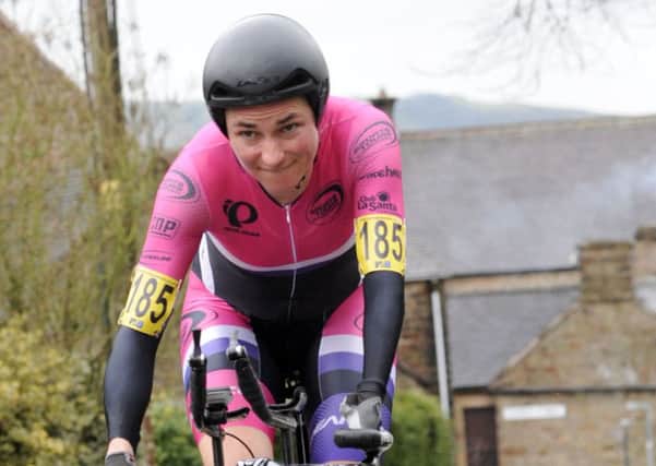Sarah Storey from the Pearl Izumi team at the Buxtion Cycling Club time trials.