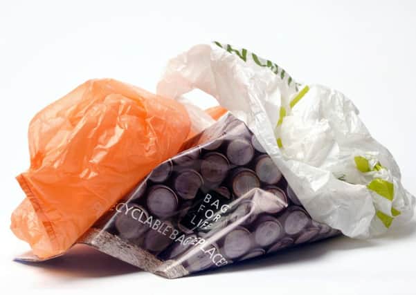 Plastic carrier bags.
