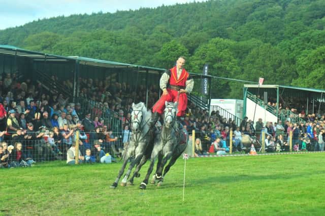 Crowds were wowed by the Ukrainian Cossack Stunt Team at this weekend's Chatsworth Country Fair.
