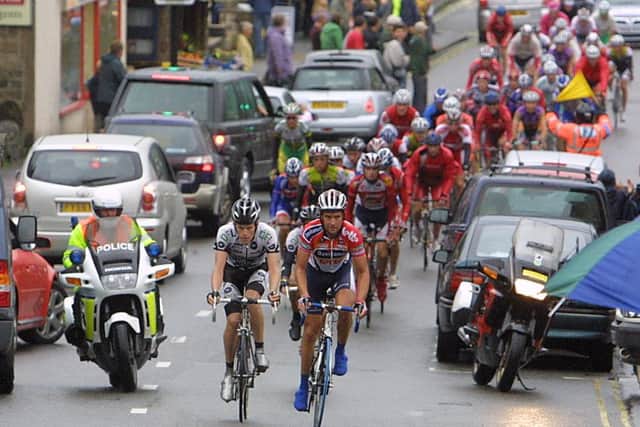 The Tour of Britain during a previous visit to Hathersage.
