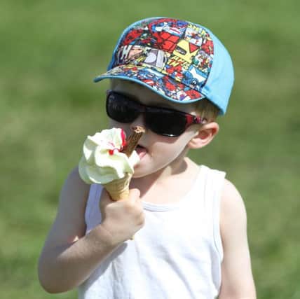 You could enjoy some Cherry Bakewell ice cream, just like this young lad