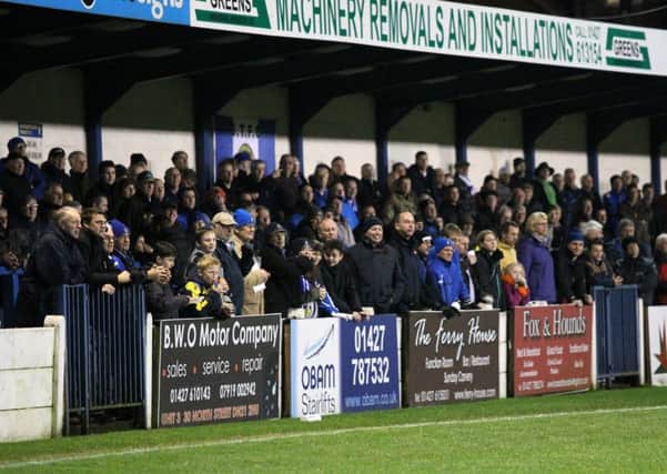 Gainsborough Trinity fans at the Northolme.