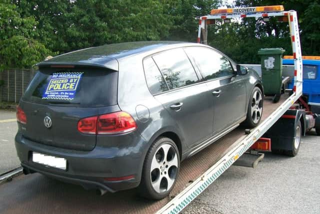 One of the cars seized by police in motorist crackdown in Baslow