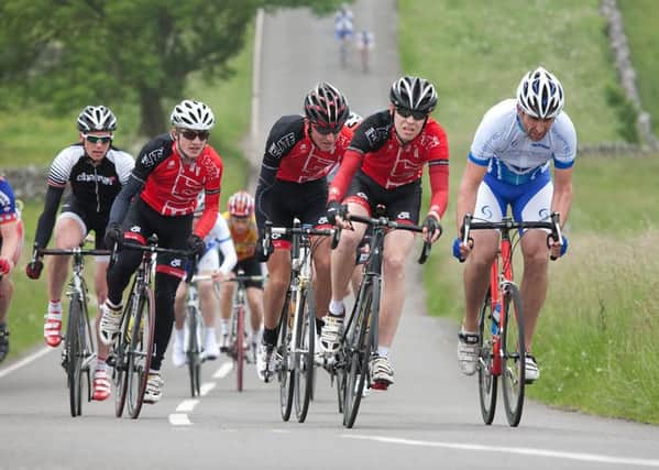 The High Peak Road Race, as pictured, is under threat with other Derbyshire races after police have raised road safety concerns.