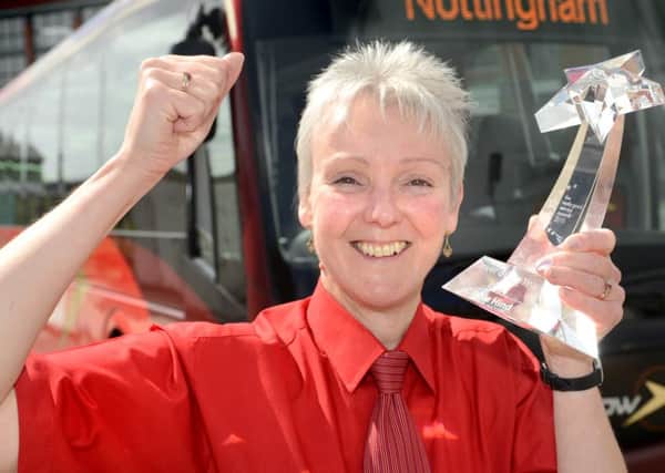 Trentbarton Really Good Service Awards 2015 : Driver of the Year Carole Hind : Photograph by ©Lionel Heap 07977 597674.