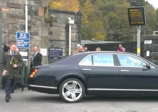 Prince Charles arriving in Buxton