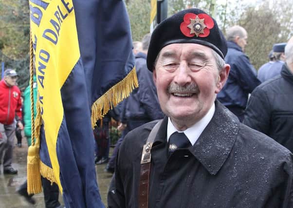 Matlock Remembrance service, standard bearer George Jones was specially commended for his over fifty years service to the Royal British Legion