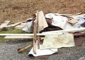 Fly-tipping was discovered at Sheepwash Bank, at Stanage Edge, in the Peak District.