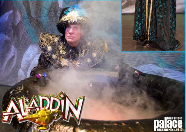 Philip Martin Brown stars as Abanazar in Aladdin at Mansfield Palace Theatre