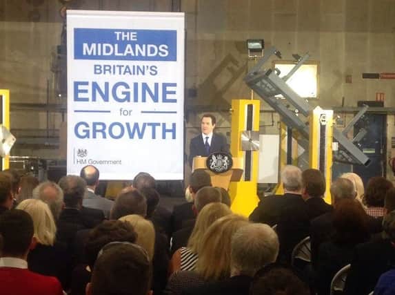 Chancellor of the Exchequer George Osborne when he visited Derbyshire in the summer to discuss devolution
