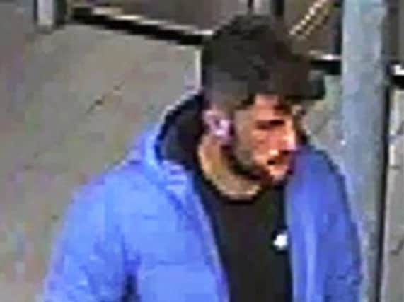 Police would like to speak to this man in connection with an attempted theft on a train.
