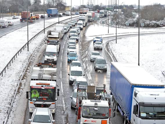 Snow and icey temperatures are expected to cause travel disruption this evening