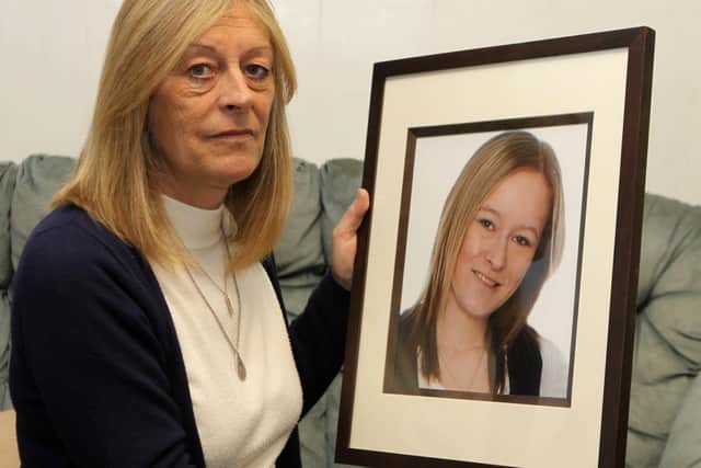 Mel Plackett with a picture of her late daughter Emma.