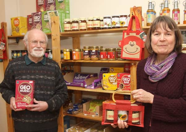 Martin and Frances Turner in their new shop That Fair Trade Shop.