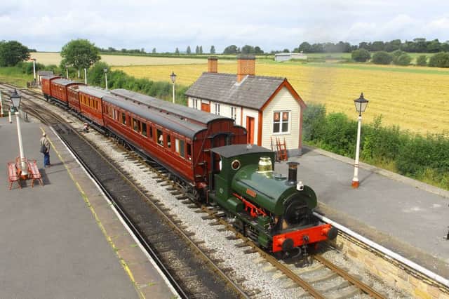 Midland Railway Centre, the special vintage train arrives at Swanick