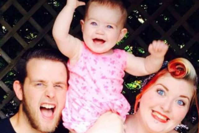 Pete Hicklin, Laura Odgen and baby Ruby have announced they are expecting another child after making their own movie trailer