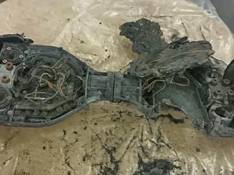 Hoverboards have caused numerous fires in the run up to Chriistmas, and one fire has been reported on Christmas day, in Wales. This hoverboard was extinguished by London Fire Brigade.