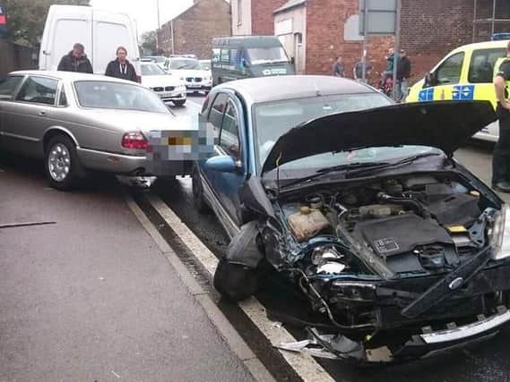 An alcohol-related crash. (Image: Derbyshire police).