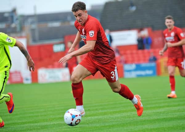 Alfreton's Niall Heaton is sidelined for the Derbyshire Senior Cup tie against Whaley Bridge Athletic