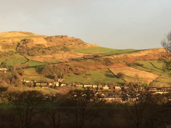 Early morning sun on Cracken Edge, Chinley, sent in by Julie Bell.