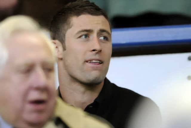 Sheffield Wednesday v Tranmere......visitor in the Directors Box,Sheffield's own Gary Cahill,watching his boyhood team the Owls beat Tranmere.Now with bolton Gary as recently won a full England cap