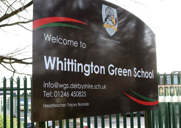 At least five students had cigarettes confiscated and more were searched by police at Whittington Green School