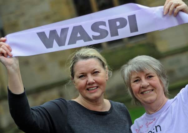 Julie Ward, left, and Tricia Clough who are involved with the WASPI campaign.