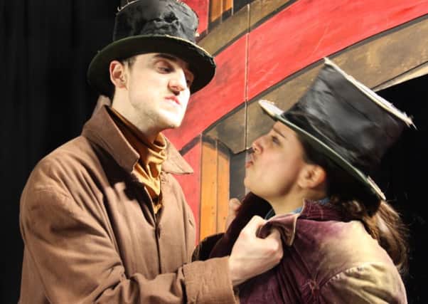 Thomas Simper (left) and Joey Parsad in Red Earth's production of The Remarkable Tale of Oliver Twist, which comes to Belper next week