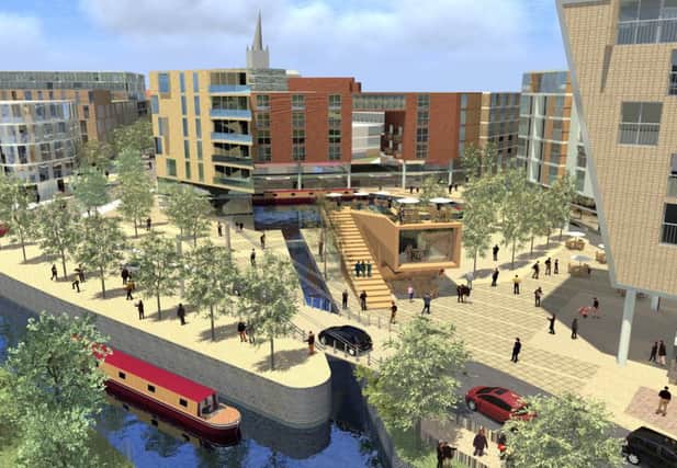 An artist's impression of the Chesterfield Waterside project.