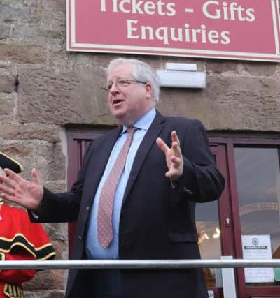 Opening of the Ecclesbourne Valley Railway's new booking office, Transport Secretary Patrick McLoughlin