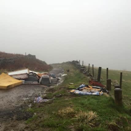 Fly-tipping in Moss Road, Totley, at the edge of Blacka Moor. 

Photo: Alison Honnor