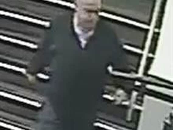 Police want to speak with this man in connection with an incident in the toilets at Pavilion Gardens in Buxton